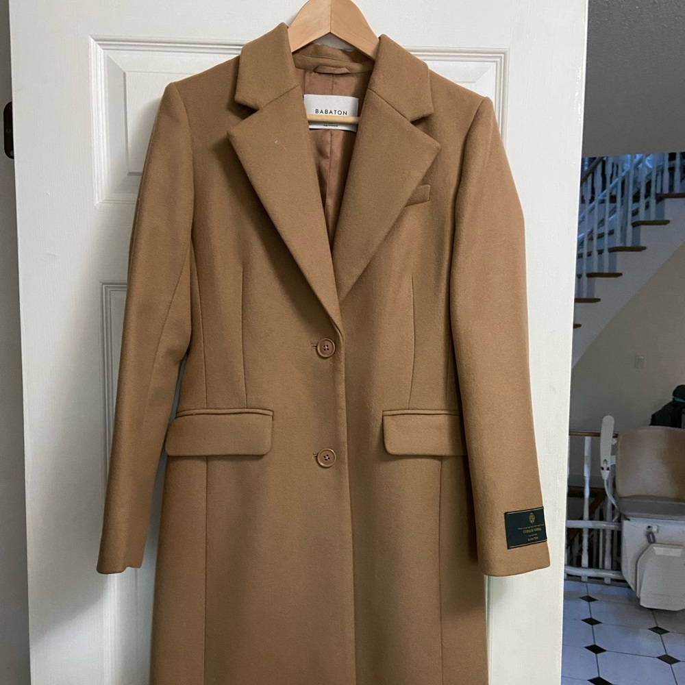 Aritzia babaton long trench wool coat- NEW